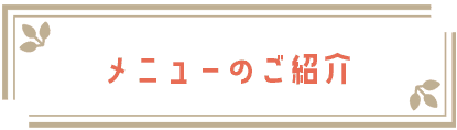メニューのご紹介